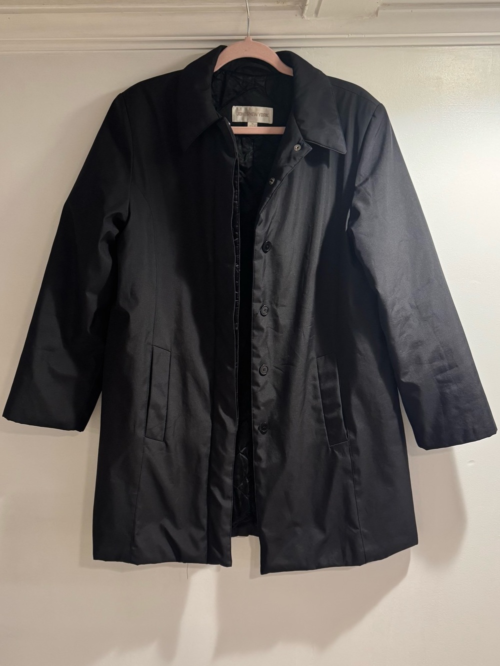 Women’s Black Trench Coat- Brand: Jones Ne York